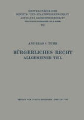 book Bürgerliches Recht Allgemeiner Teil