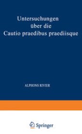 book Untersuchungen über die Cautio Praedibus Praediisque