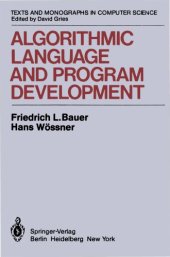 book Algorithmic Language and Program Development