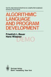 book Algorithmic Language and Program Development