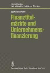 book Finanztitelmärkte und Unternehmensfinanzierung