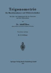 book Trigonometrie für Maschinenbauer und Elektrotechniker: Ein Lehr- und Aufgabenbuch für den Unterricht und zum Selbststudium