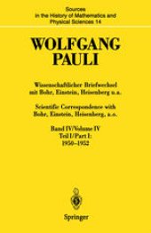 book Wolfgang Pauli: Wissenschaftlicher Briefwechsel mit Bohr, Einstein, Heisenberg u.a. Band IV, Teil I: 1950–1952