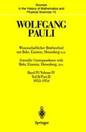 book Wolfgang Pauli: Wissenschaftlicher Briefwechsel mit Bohr, Einstein, Heisenberg u.a. Band IV, Teil II: 1953–1954