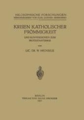 book Krisen Katholischer Frömmigkeit und Konversionen ƶum Protestantismus