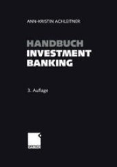 book Handbuch Investment Banking