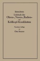 book Lehrbuch der Ohren-, Nasen-, Rachen- und Kehlkopf-Krankheiten