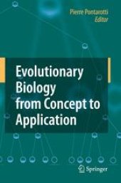 book Evolutionary Biology from Concept to Application