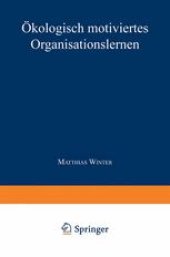 book Ökologisch motiviertes Organisationslernen