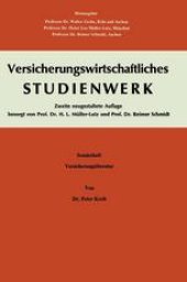 book Einführung in das Versicherungs-Schrifttum: Sonderheft zum Versicherungswirtschaftlichen Studienwerk Studienplan B. Allgemeine Versicherungslehre