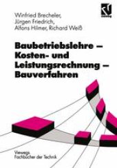 book Baubetriebslehre — Kosten- und Leistungsrechnung — Bauverfahren