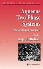 book Aqueous Two-Phase Systems: Methods and Protocols: Methods and Protocols