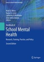 book Handbook of School Mental Health: Research, Training, Practice, and Policy