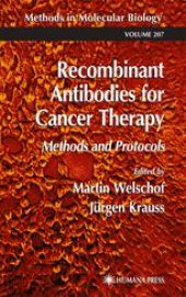 book Recombinant Antibodies for Cancer Therapy: Methods and Protocols