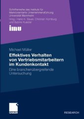 book Effektives Verhalten von Vertriebsmitarbeitern im Kundenkontakt: Eine branchenübergreifende Untersuchung