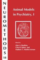 book Animal Models in Psychiatry, I