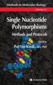 book Single Nucleotide Polymorphisms: Methods and Protocols