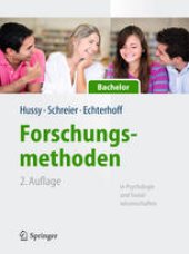 book Forschungsmethoden in Psychologie und Sozialwissenschaften für Bachelor