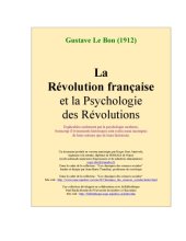 book La Révolution française et la Psychologie des Révolutions