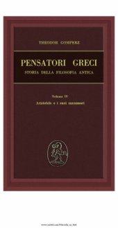 book Pensatori greci. Vol. IV: Aristotele e i suoi successori