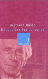 book Unpopuläre Betrachtungen