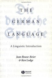 book The German Language: A Linguistic Introduction