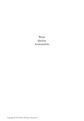 book Water quality assessments : a guide to the use of biota, sediments, and water in environmental monitoring