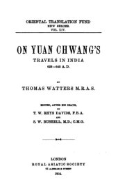 book On Yuan Chwang's Travels in India 629-645 A. D., Vol. I