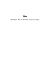 book Biak : description of an Austronesian language of Papua