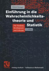 book Einführung in die Wahrscheinlichkeitstheorie und Statistik