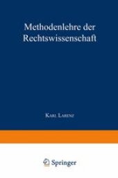 book Methodenlehre der Rechtswissenschaft