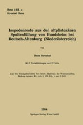 book Isopodenreste aus der altplistozänen Spaltenfüllung von Hundsheim bei Deutsch-Altenburg (Niederösterreich)