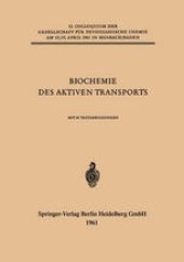 book Biochemie des Aktiven Transports