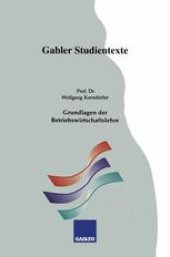 book Grundlagen der Betriebswirtschaftslehre