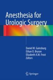 book Anesthesia for Urologic Surgery