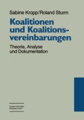 book Koalitionen und Koalitionsvereinbarungen: Theorie, Analyse und Dokumentation