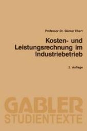 book Kosten- und Leistungsrechnung im Industriebetrieb