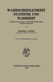 book Wahrscheinlichkeit Statistik und Wahrheit: Einführung in die Neue Wahrscheinlichkeitslehre und Ihre Anwendung