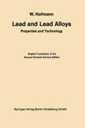 book Lead and Lead Alloys: Properties and Technology