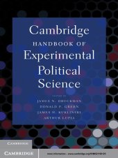 book Cambridge handbook of experimental political science