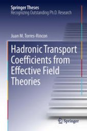 book Hadronic Transport Coefficients from Effective Field Theories