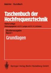 book Taschenbuch der Hochfrequenztechnik: Band 1: Grundlagen