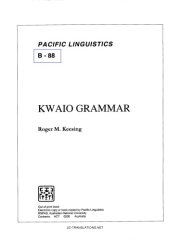 book Kwaio grammar