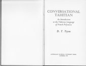 book Conversational Tahitian; An Introduction to the Tahitian language of French Polynesia