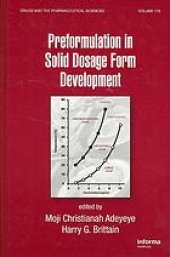 book Preformulation solid dosage form development