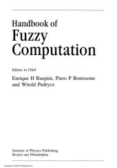 book Handbook of fuzzy computation