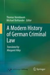 book A Modern History of German Criminal Law