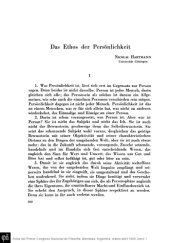 book Das Ethos der Persönlichkeit