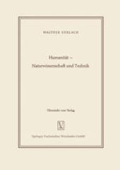 book Humanität — Naturwissenschaft und Technik