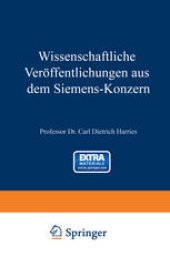 book Wissenschaftliche Veröffentlichungen aus dem Siemens-Konzern: Erster Band 1920–1922